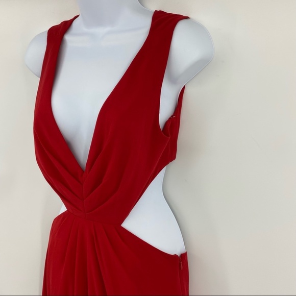 Fame and Partners The Lennox Dress in Cherry Red Size 8 New with Tags - Picture 7 of 15